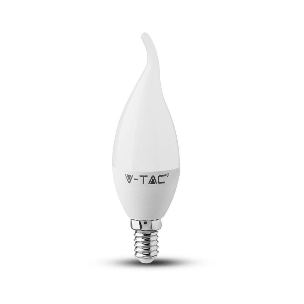 LED Bulb - Samsung Chip 5.5W E14 Plastic Candle Flame 4000K