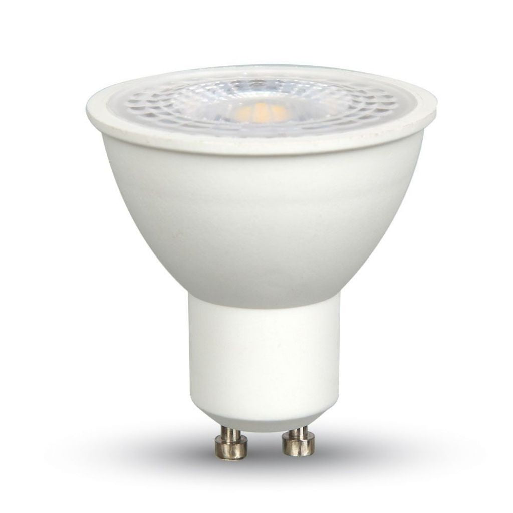 LED Spotlight - 7W GU10 Plastic With Lens 6400K 110°