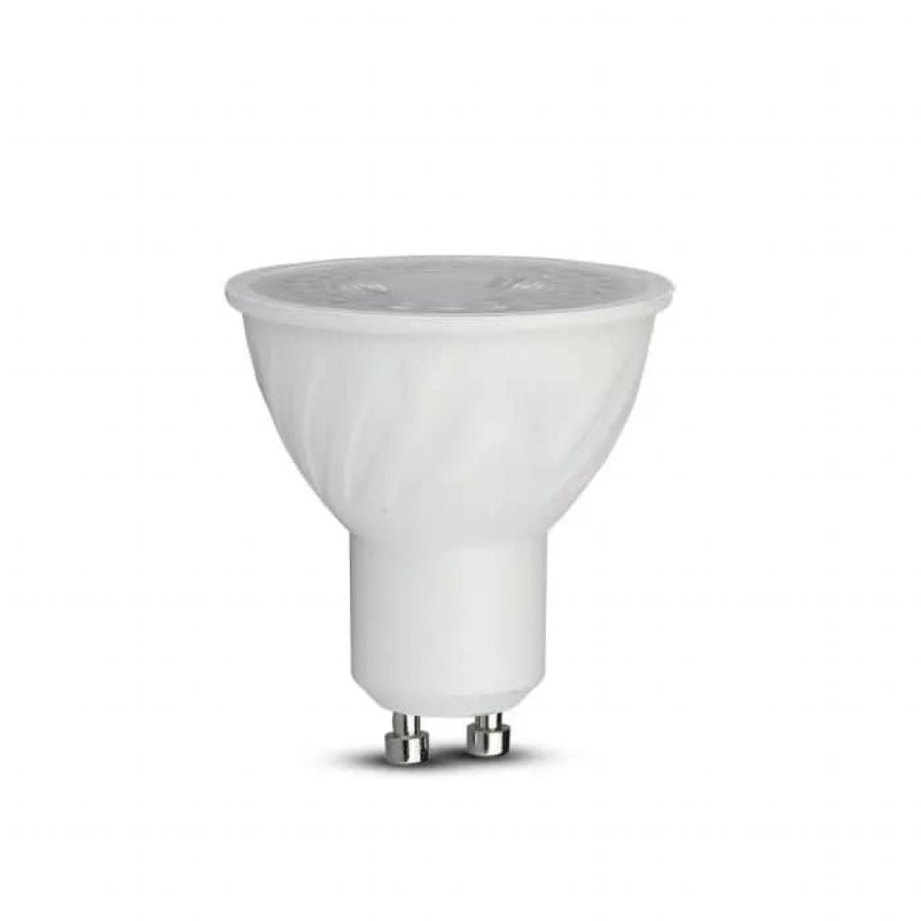 LED Spotlight Samsung Chip - GU10 6W  Ripple Plastic 38°D 3000K