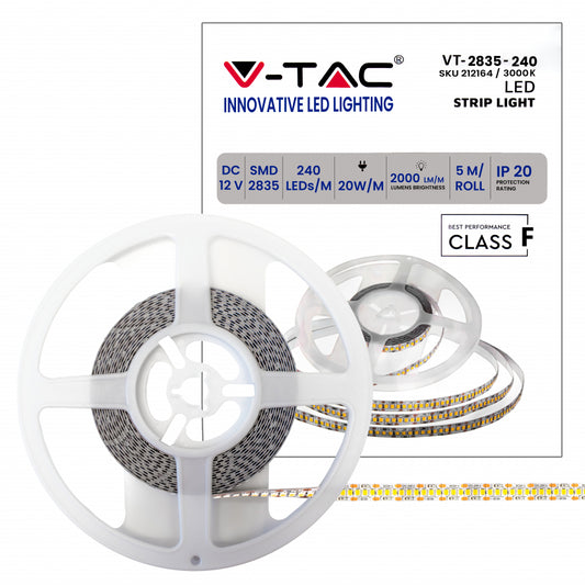LED Strip SMD2835 - 240 LEDs High Lumen 3000K IP20