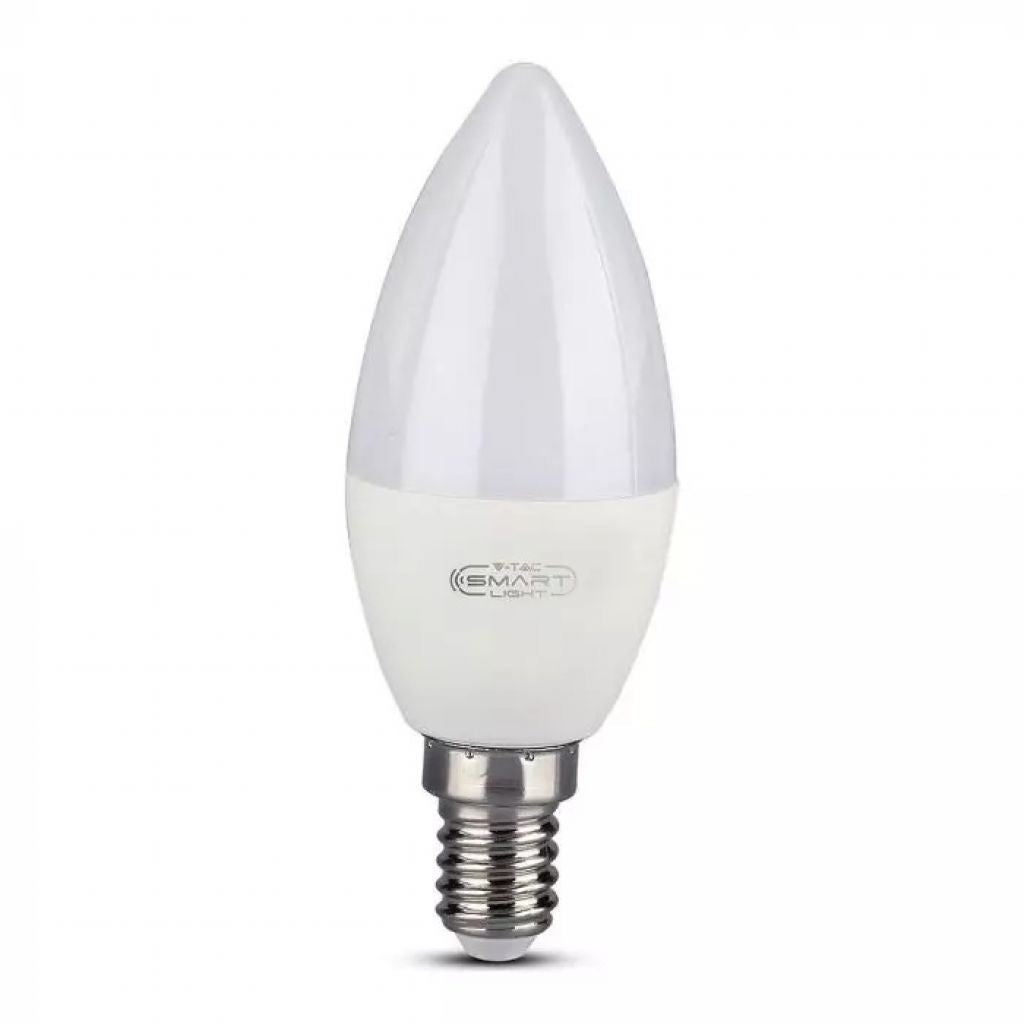 4.5W Candle Bulb Compatible With Amazon Alexa And Google Home Rgb+Ww-Cw E14