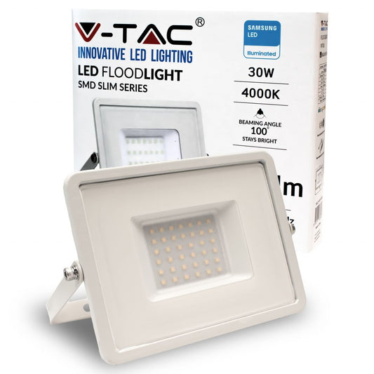 30W SMD FLOODLIGHT WITH SAMSUNG CHIP 4000K WHITE BODY