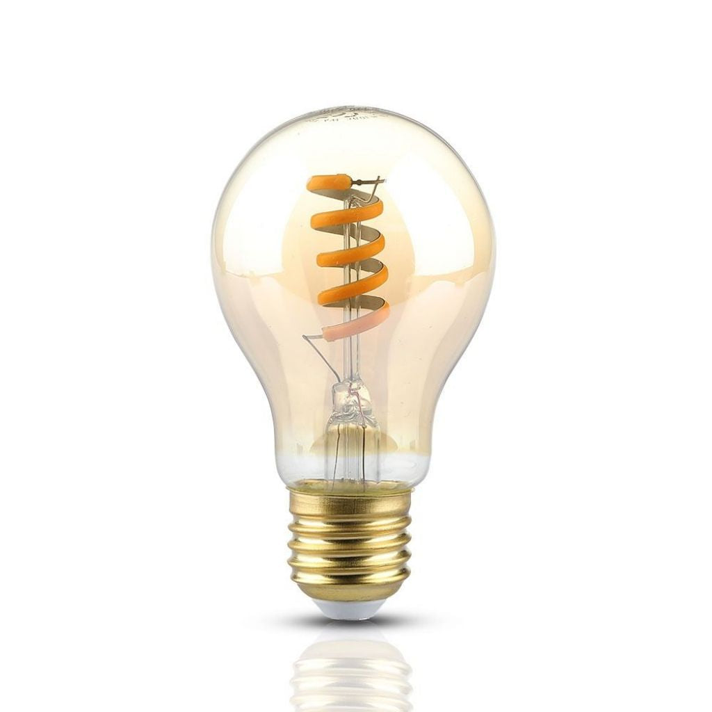 4W Led Spiral Filament Bulb-Amber 1800K