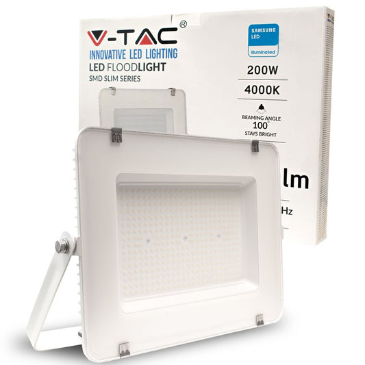200W LED Floodlight SMD SAMSUNG CHIP SLIM G2 White Body 4000K