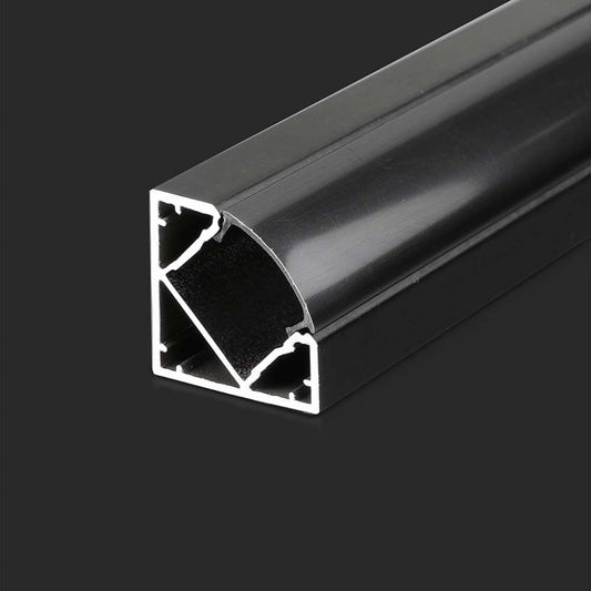 Led Strip Mounting Kit With Diffuser Aluminum 2000* 19*19MM Black Housing