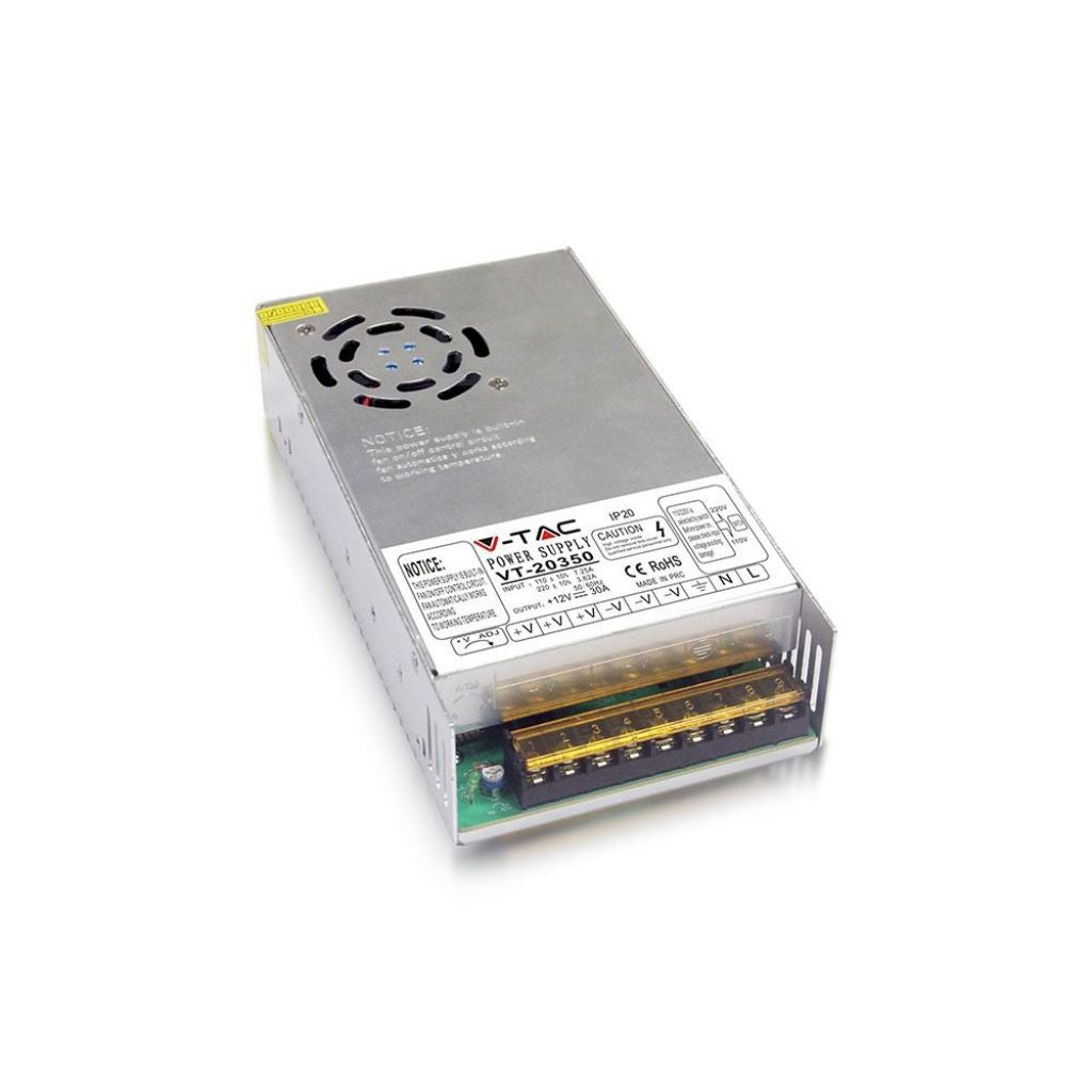 LED Power Supply - 350W 12V 20A Metal IP20