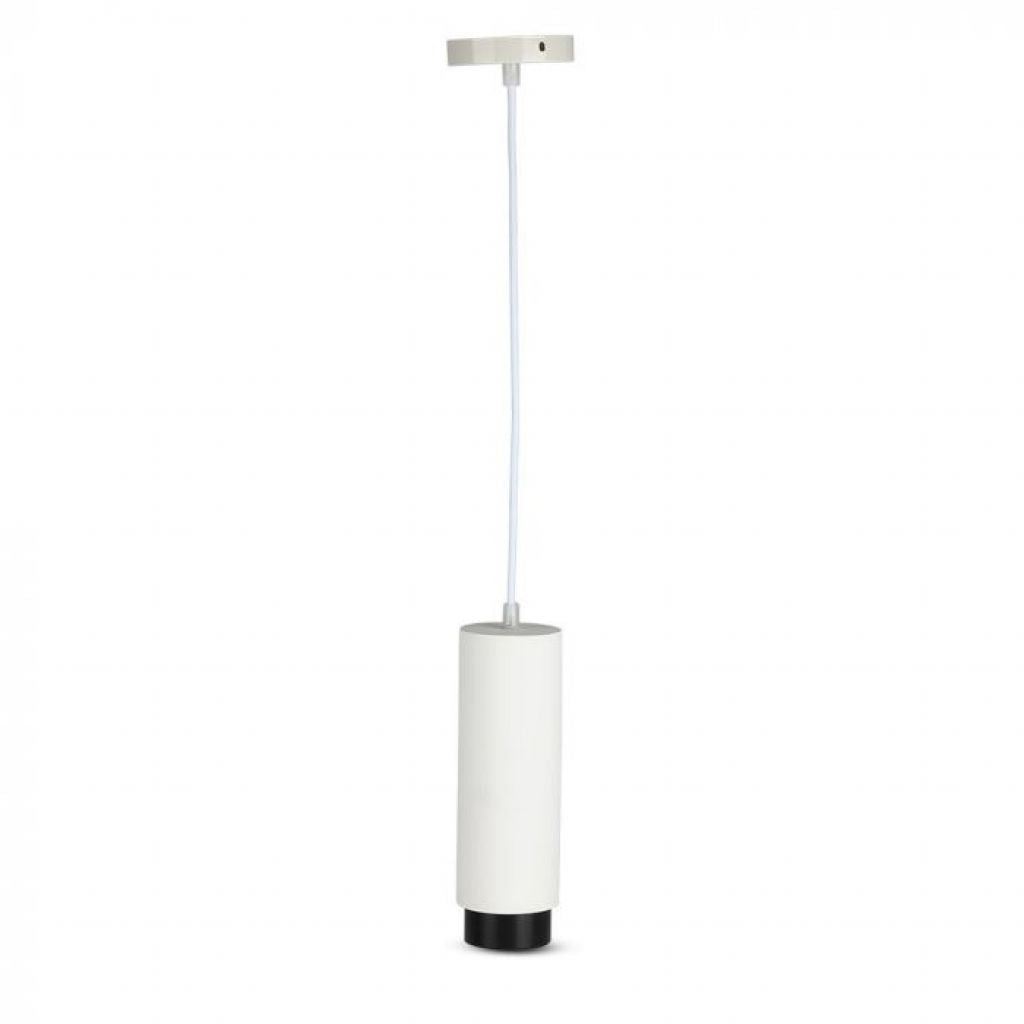 GU10 Fitting Gypsum Pendant Suspended Metal With Gun Black Bottom