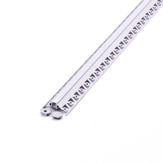 Led Strip Mounting Kit With Diffuser Aluminum Milky Gypsum Outer Corner 2000MM