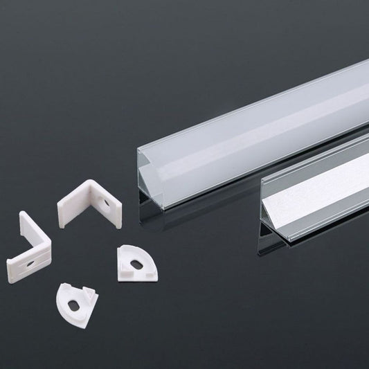Led Strip Mounting Kit With Diffuser Aluminum 2000* 15.8*15.8MM White Housing