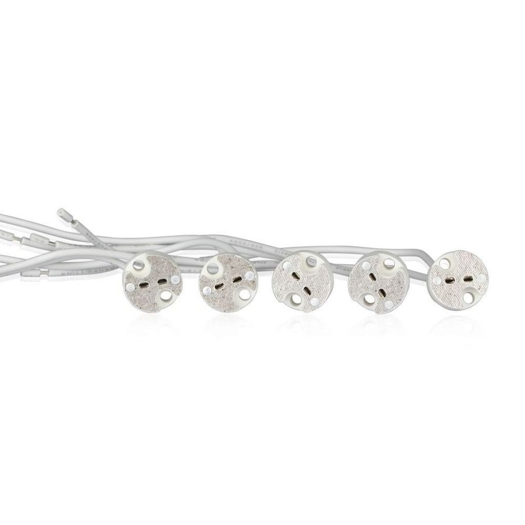 Mr16 Ceramic Lamp Holder with Silicon Cable (Confezione Da 5 Pezzi)