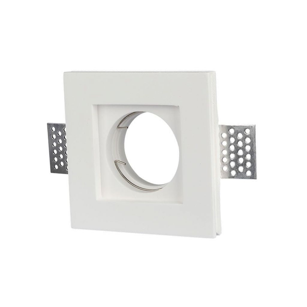 GU10 Fitting Square Gypsum White