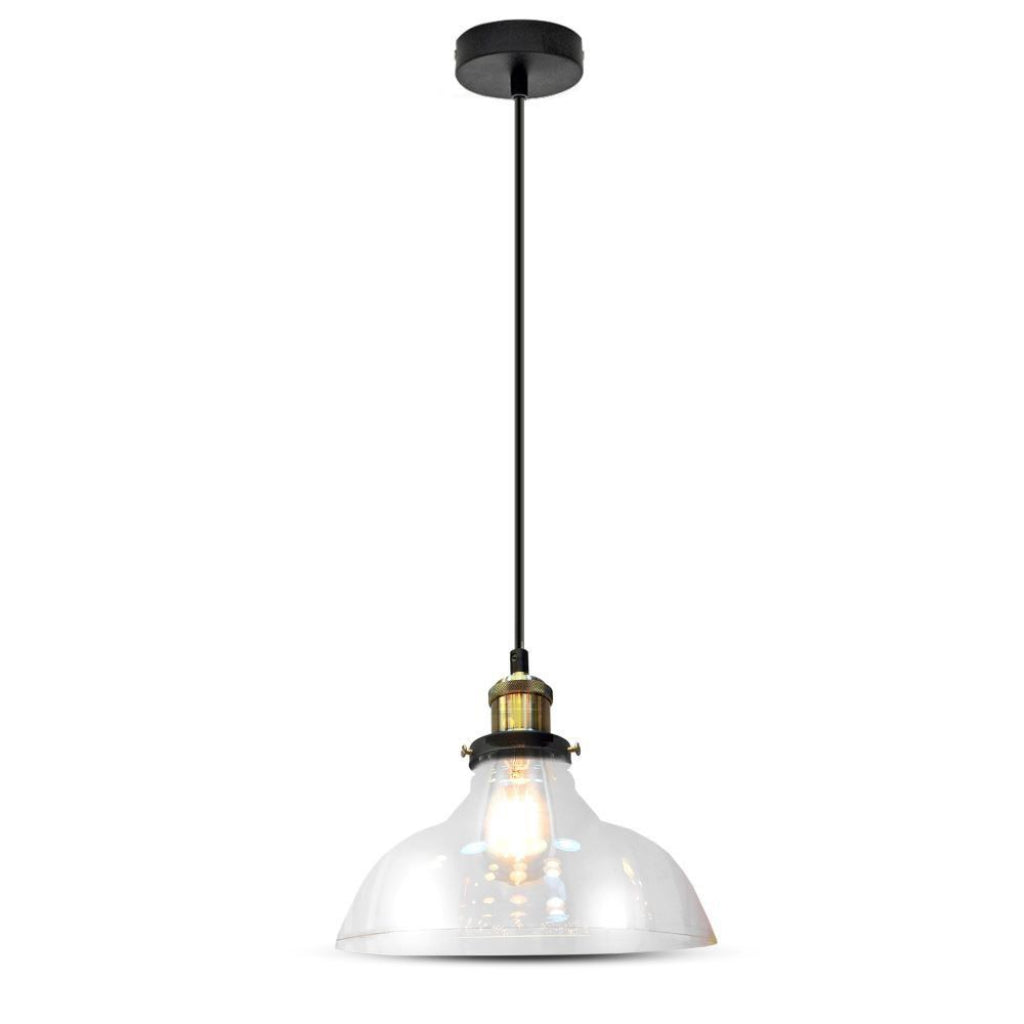 Glass Pendant Light Clear Glass Diametro 245
