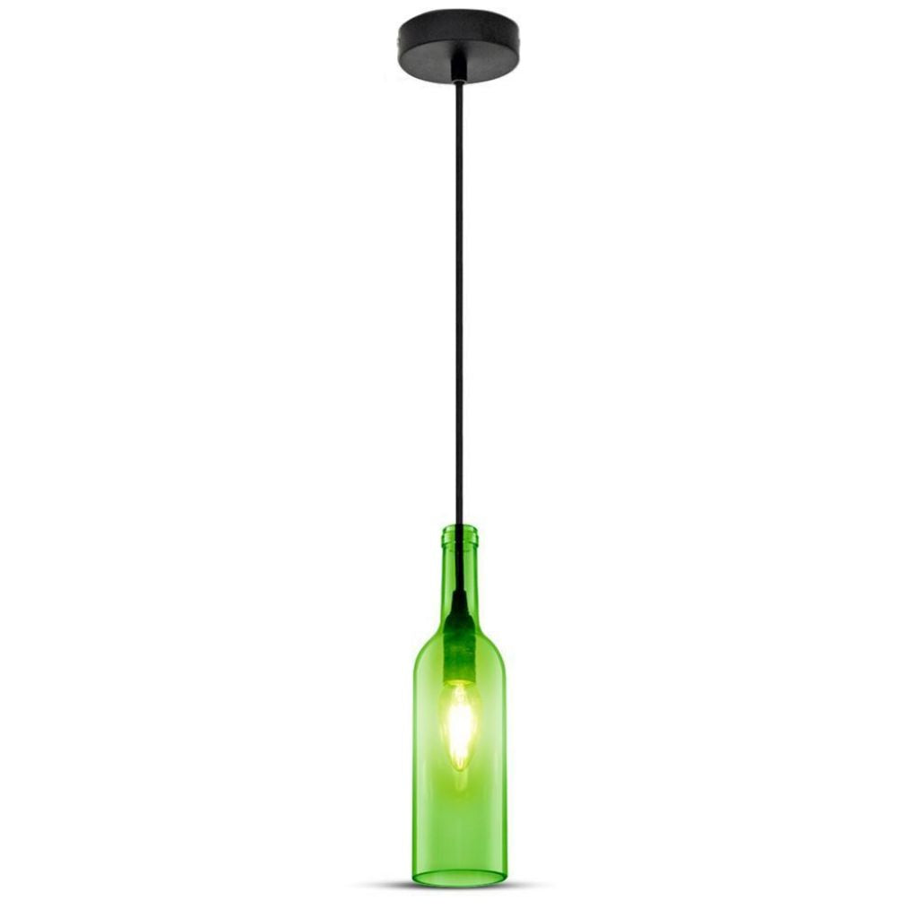 Bottle Pendant Light Green