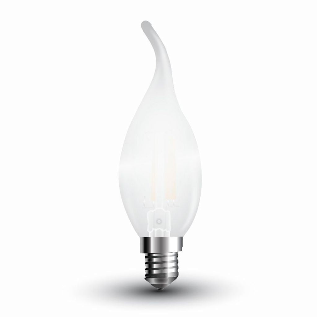 LED Bulb - 4W Filament E14 Frost Cover Candle Tail 6400K