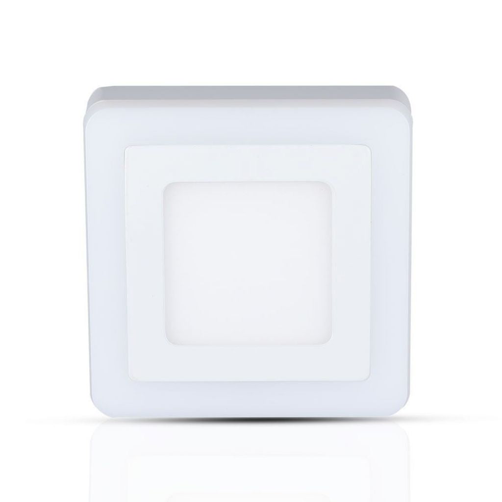 12W+3W LED Surface Panel Downlight - Square 6000K EMC+CR80