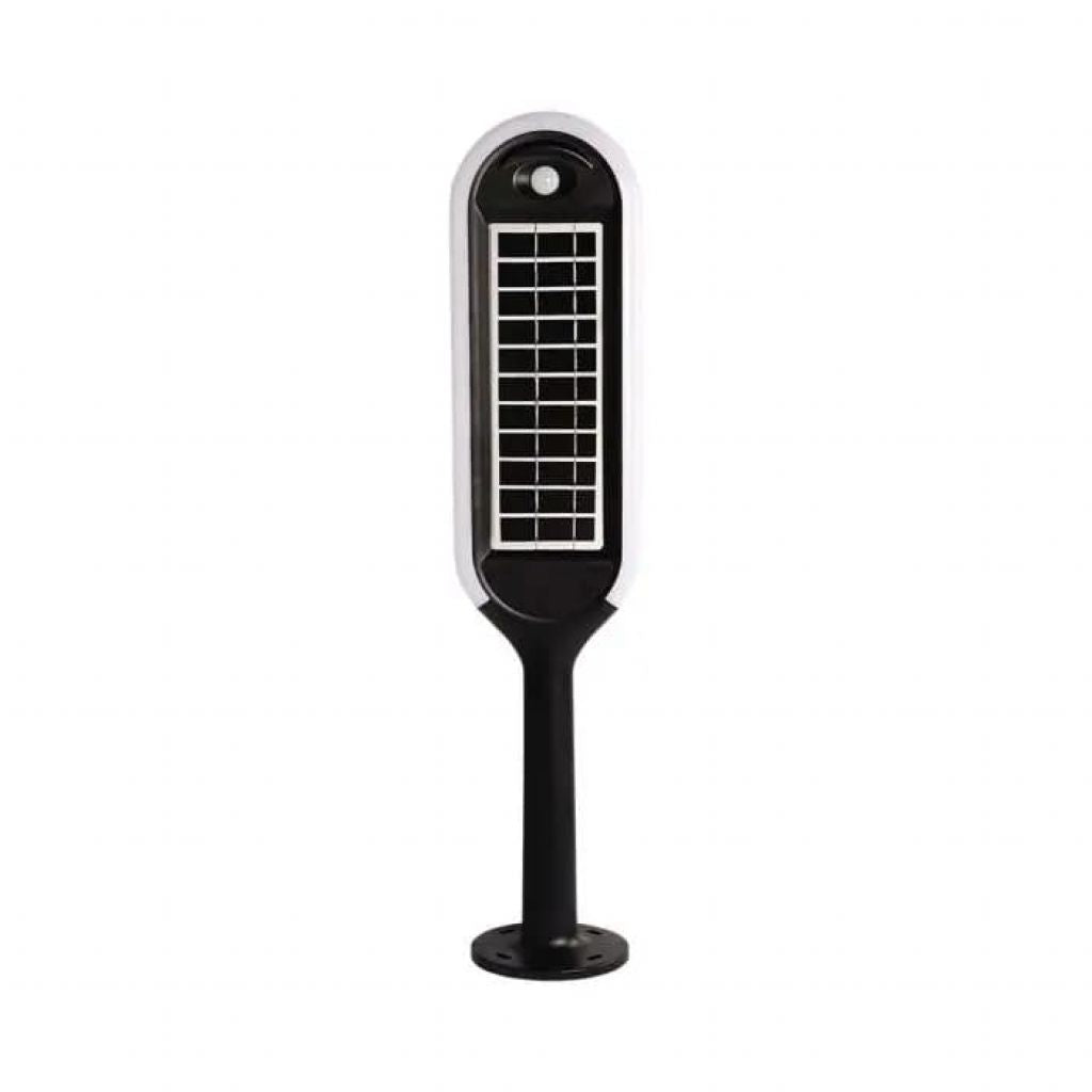 5W Led Solar Bollard Light With White + Black Body 4000K