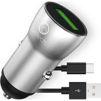 CARICABATTERIA SMARTPHONE AUTO + CAVO LOSTECH
