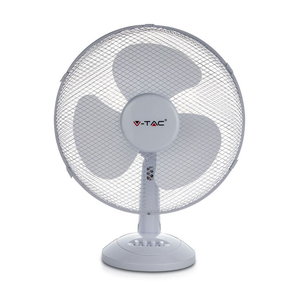 40W Desk Fan With Kock Down Base 4 Buttons 3 Blades (12 Inch)