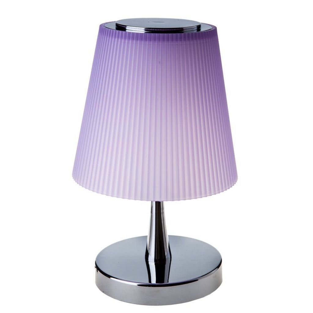 5W LED Desk Lamp Chrome Body+Purple Shade 4000K