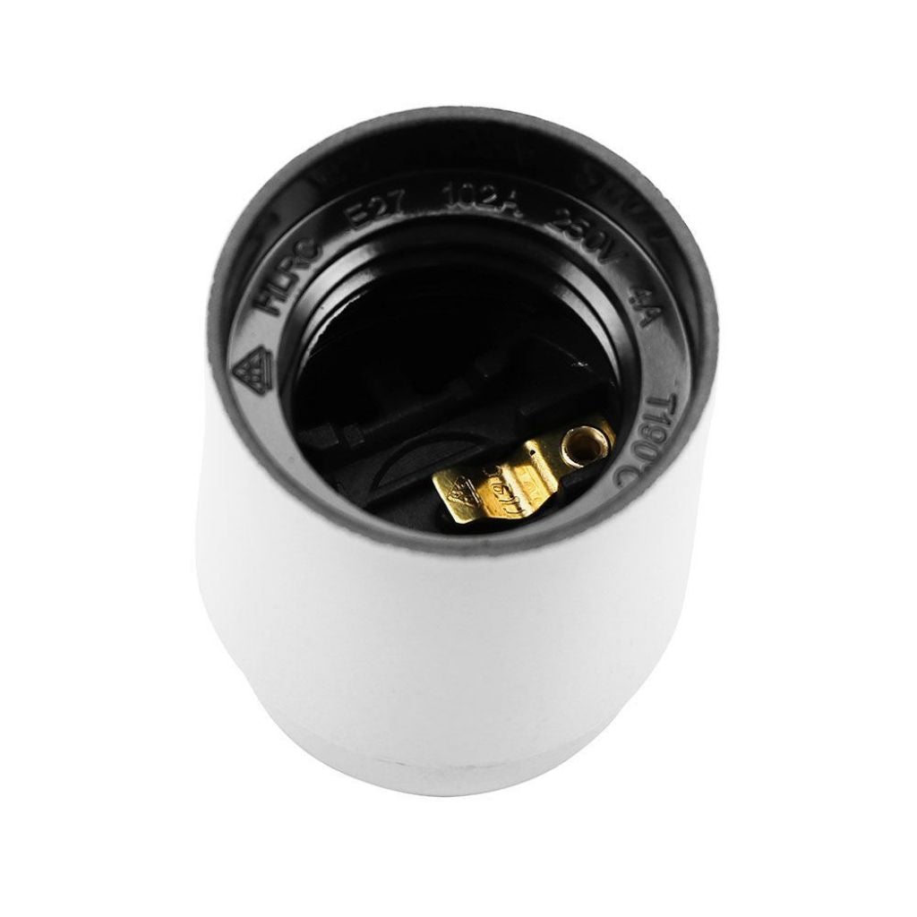 Attacco E27 in Bachelite Bianco