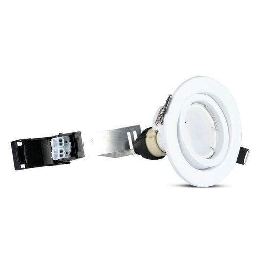 LED Spotlight - 5W GU10 With Fitting White Body 4500K 3pcs/Pack