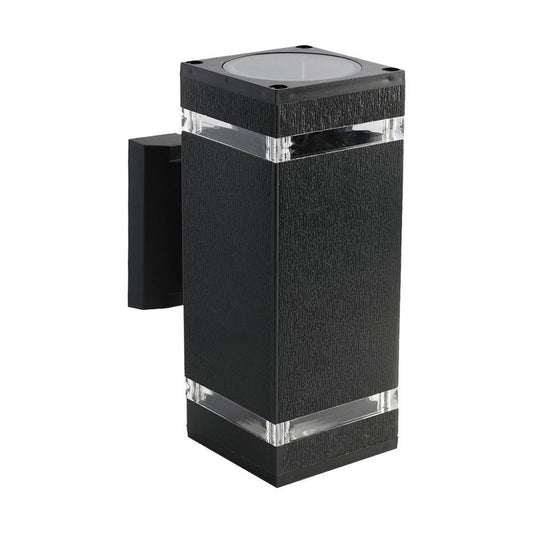 LED Wall Light With Black Body IP44 E27 Square