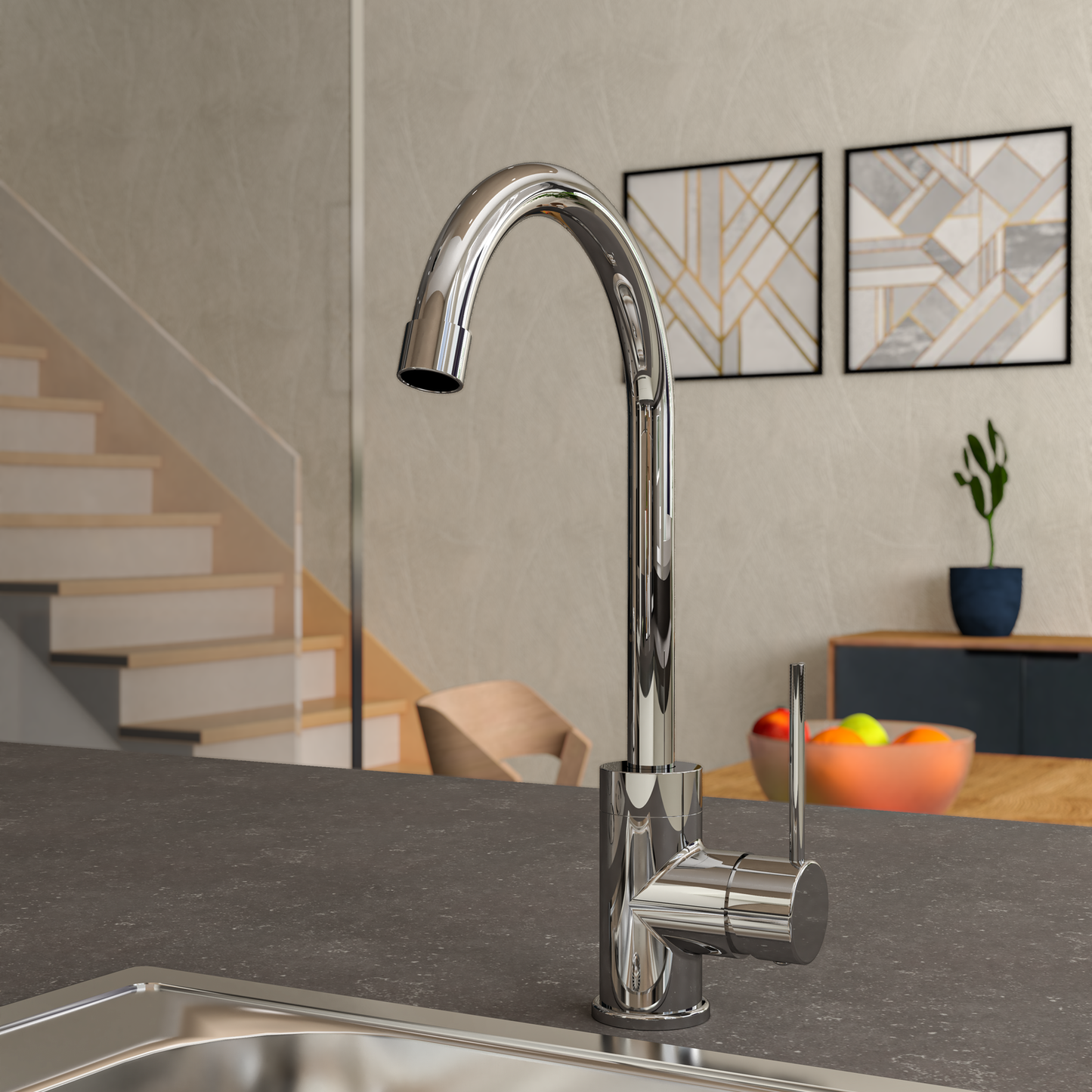 Miscelatore cucina orientabile