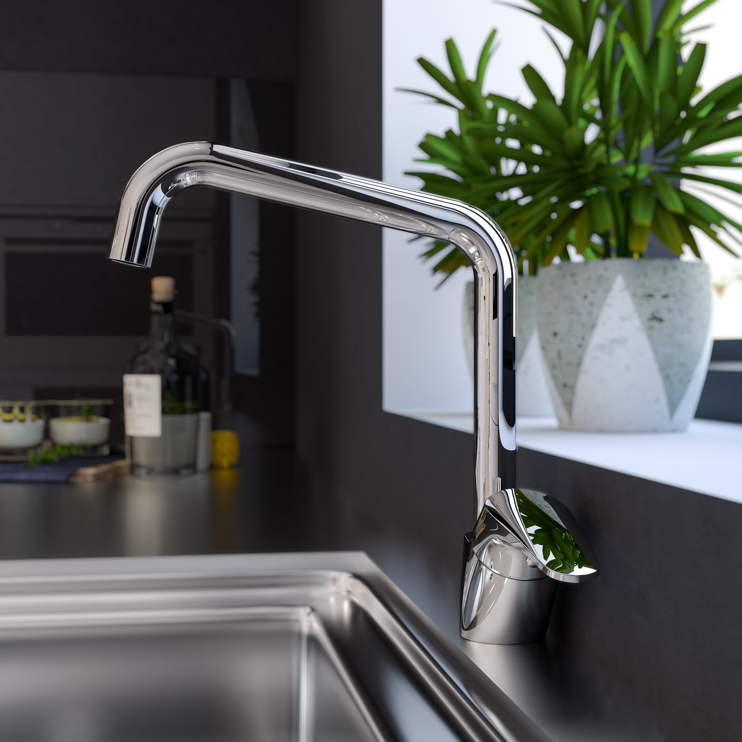 Miscelatore cucina orientabile