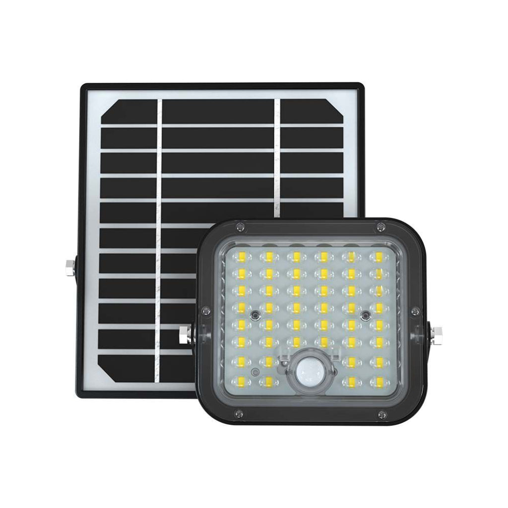 10W LED Solar Floodlight LiFePo Battery Black 4000K