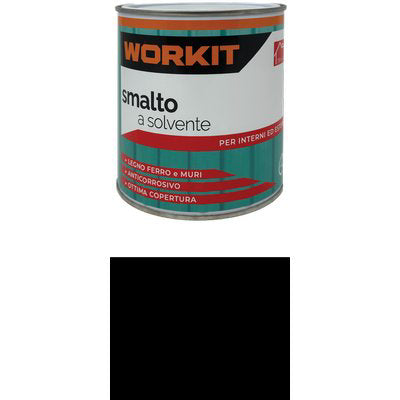SMALTO A SOLVENTE WORKIT - NERO LUCIDO ML 750