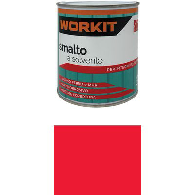 SMALTO A SOLVENTE WORKIT - ROSSO FUOCO ML 750