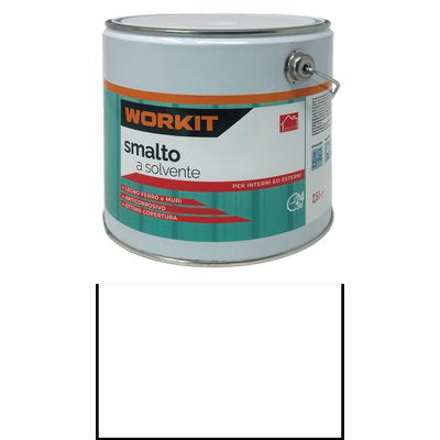 SMALTO A SOLVENTE WORKIT - BIANCO LUCIDO RAL 9010 LT 2,5