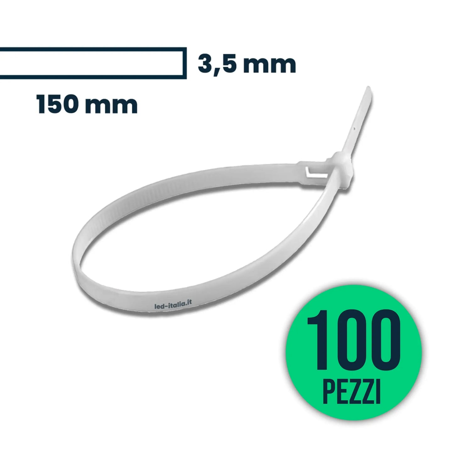 Cable Tie 3.5*150mm White 100Pcs/Pack