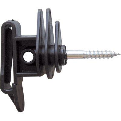 ISOLATORE ELETTRORECINZIONE PIATTO VITE LEGNO - X FILO + CORDA + FETTUCCIA MAX MM 40