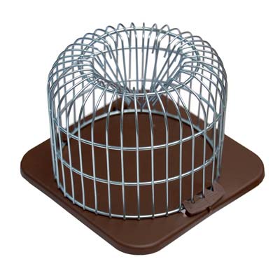 TRAPPOLA TOPI ROTONDA - FONDO PLASTICA/ACCIAIO ZINC CM 12X12