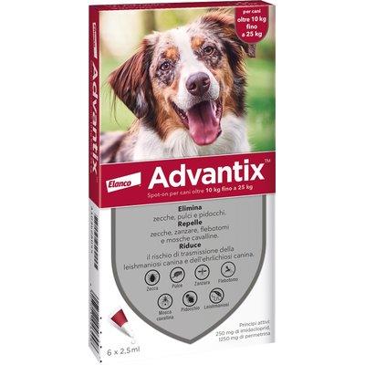 ANTIPARASSITARIO ADVANTIX CANI ELANCO - KG 10/25 CF=PZ 6
