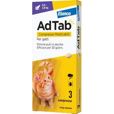 ANTIPARASSITARIO ADTAB GATTI ELANCO - KG  0,5/2 CF=PZ 3