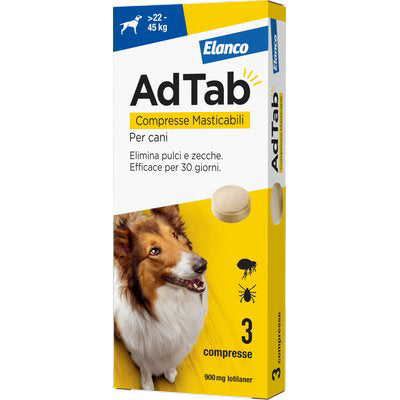 ANTIPARASSITARIO ADTAB CANI ELANCO - KG 22/45 CF=PZ 3