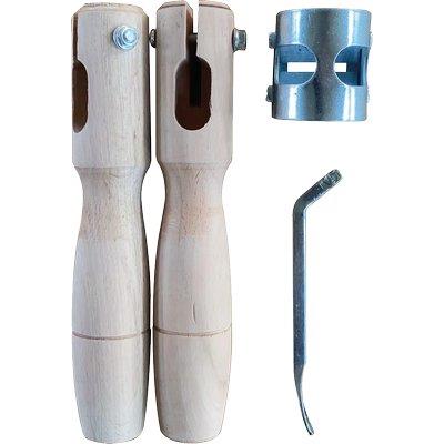 MANETTA LEGNO X PERTICA - CON ANELLO E CHIAVE CF=2PZ