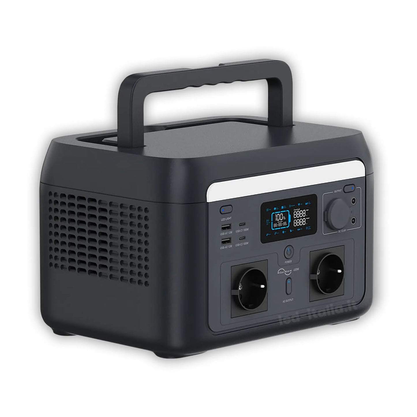 Power Station 600W 512Wh LiFePO4 UPS Ricarica Solare e App WiFi