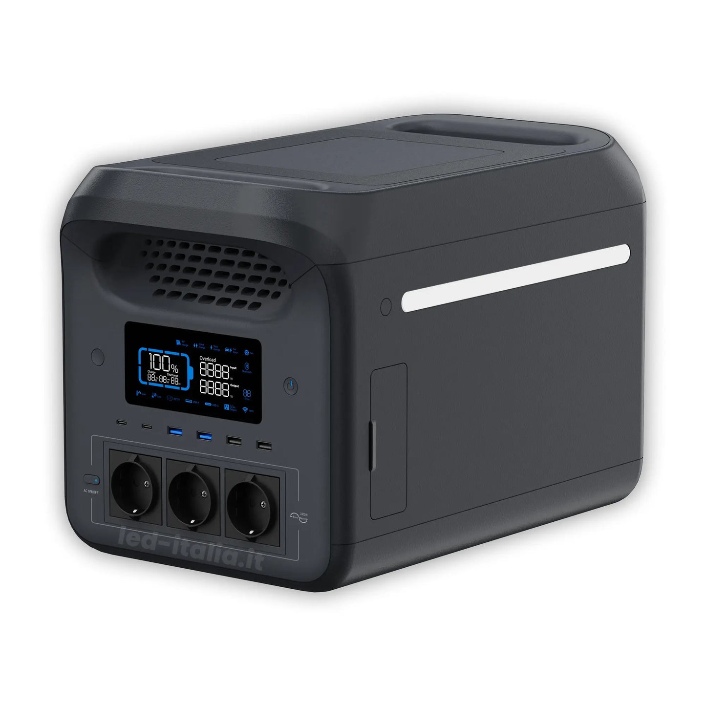Power Station 1800W 1229Wh LiFePO4 UPS Ricarica Solare e App WiFi