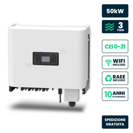 Inverter Fotovoltaico di Stringa Trifase Deye 50kW 4 MPPT CEI 0-21 IP65