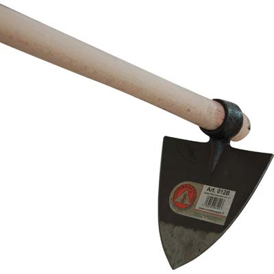 ZAPPA ROMANA OCCHIO TONDO 012 + MANICO ORSATTI - ACCIAIO FORGIATO/FAGGIO GR 400 MM 150X150 H.CM 130