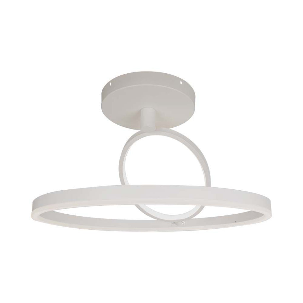 37W LED Designer Ceiling Light White 500*200MM Double Round 3000K