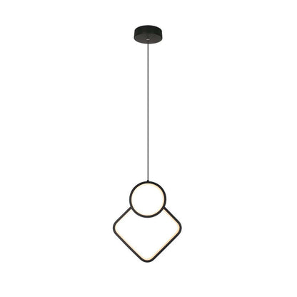 12W LED Designer Metal Hanging Lamp 280*1800MM Black Body 4000K