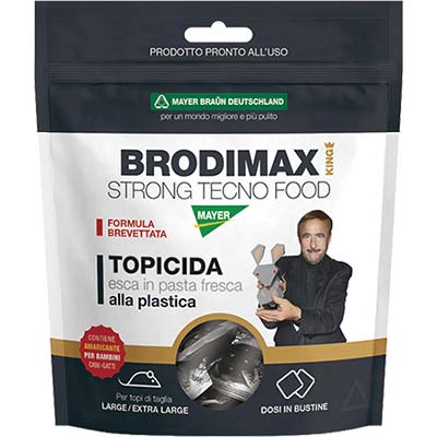 TOPICIDA BRODIMAX TECNO FOOD KING MAYERBRAUN - PASTA ALLA PLASTICA  GR 150