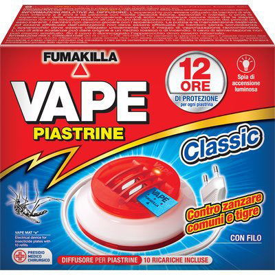 ELETTROEMANATORE PIASTRINA VAPE MAT - + FILO + PIASTRINE ZANZARE 10
