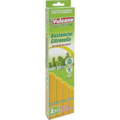 BASTONCINI ANTI ZANZARE GREEN VULCANO - CITRONELLA CF=PZ 4