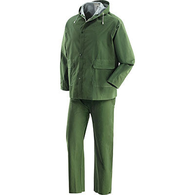 GIACCA + PANTALONE IMPERMEABILE PVC PLUVIO - VERDE XXL