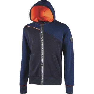 FELPA FULL ZIP + CAPPUCCIO JUPITER U-POWER - DEEP BLUE XXL